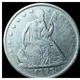 1858-O Silver Seated Liberty Half Dollar  CLOSELY