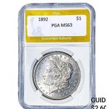 1892 Morgan Silver Dollar PGA MS63