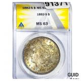 1882-S Morgan Silver Dollar ANACS MS63