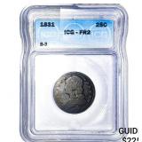 1831 Capped Bust Quarter ICG FR2