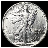 1944 Walking Liberty Half Dollar CLOSELY UNCIRCULA