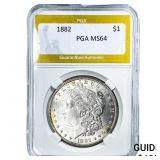 1882 Morgan Silver Dollar PGA MS64