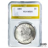 1884 Morgan Silver Dollar PGA MS64
