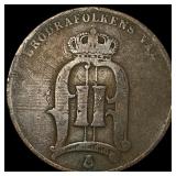 1882 Sweden Bronze 5 Ore
