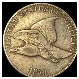 1858 Copper-Nickel Flying Eagle Cent LIGHTLY CIRCU