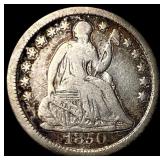 1850 Seated Liberty Half Dime LIGHTLY CIRCULATED