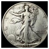 1938-D Silver Half Dollar LIGHTLY CIRCULATED