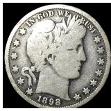 1898-O Silver Barber Half Dollar NICELY CIRCULATED