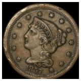 1857 Braided Hair Large Cent NEARLY UNCIRCULATED