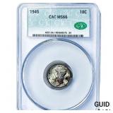 1942 Mercury Silver Dime CAC MS66