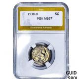 1938-D Buffalo Nickel PGA MS67