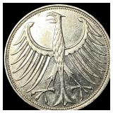1966J West Germany Silver 5 Mark