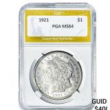 1921 Morgan Silver Dollar PGA MS64