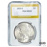 1923-S Silver Peace Dollar PGA MS64