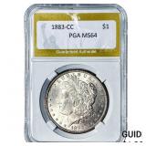 1883-CC Morgan Silver Dollar PGA MS64