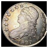 1827 Capped Bust Half Dollar NEARLY UNCIRCULATED