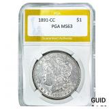 1891-CC Morgan Silver Dollar PGA MS64