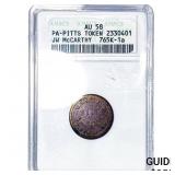 PA-Pitts Token JW McCarthy ANACS AU58