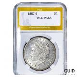 1887-S Morgan Silver Dollar PGA MS63