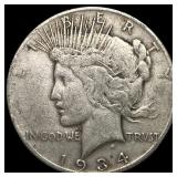 1934 Silver Peace Dollar NICELY CIRCULATED
