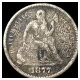 1877-CC Seated Liberty Dime NICELY CIRCULATED
