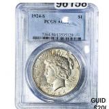 1924-S Silver Peace Dollar PCGS AU50