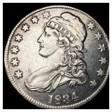 1834 Capped Bust Half Dollar NEARLY UNCIRCULATED