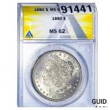 1880 Morgan Silver Dollar ANACS MS62