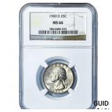 1960-D Washington Silver Quarter NGC MS66