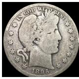 1895-S Silver Barber Half Dollar NICELY CIRCULATED
