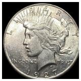 1927 Silver Peace Dollar CLOSELY UNCIRCULATED