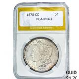1878-CC Morgan Silver Dollar PGA MS63