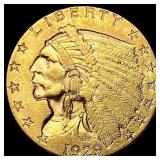 1929 Indian Head Gold $2.50 Quarter Eagle CLOSELY