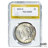 1923-D Silver Peace Dollar PGA MS64