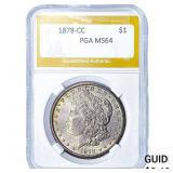 1878-CC Morgan Silver Dollar PGA MS64
