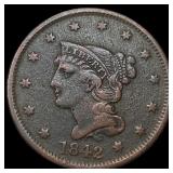 1842 Braided Hair Large Cent LIGHTLY CIRCULATED
