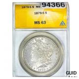 1879-S Morgan Silver Dollar ANACS MS63