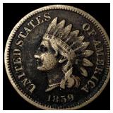 1859 Copper-Nickel Indian Head Cent NICELY CIRCULA