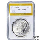 1928-S Silver Peace Dollar PGA MS64