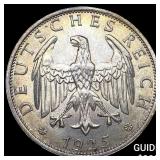1925 Germany Silver 2 Reichs Mark