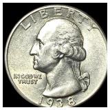 1938 Silver Washington Quarter UNCIRCULATED