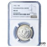 1952 Washington Carver Half Dollar NGC MS65