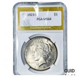 1923-S Silver Peace Dollar PGA MS64