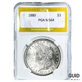 1880 Morgan Silver Dollar PGA MS64