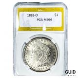 1888-O Morgan Silver Dollar PGA MS64