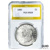1880 Morgan Silver Dollar PGA MS64