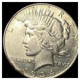 1934-D Silver Peace Dollar CHOICE AU