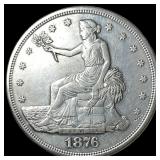 1876-S Silver Trade Dollar NEARLY  UNCIRCULATED