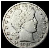 1915-D Silver Barber Half Dollar LIGHTLY CIRCULATE