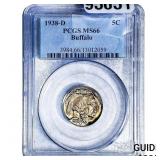 1938-D Buffalo Nickel PCGS MS66